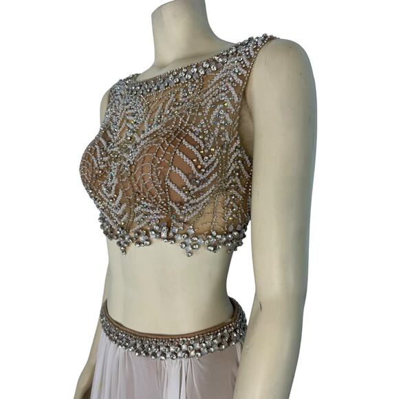 TERANI COUTURE PROM 1611P1018 White & Nude size 6 - Picture 13 of 16